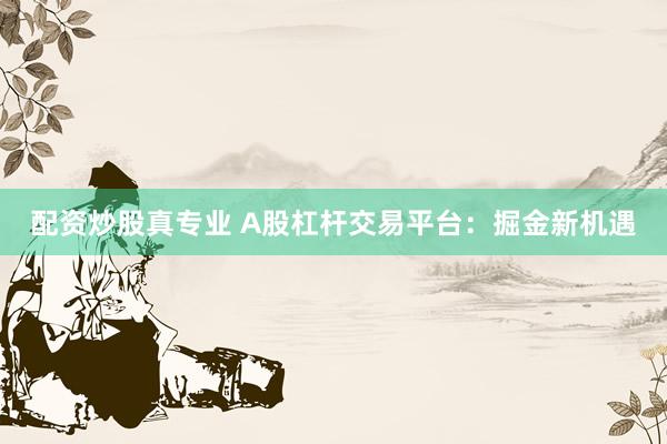 配资炒股真专业 A股杠杆交易平台：掘金新机遇